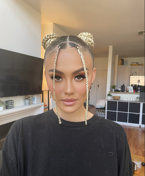 BRAIDED SPACE BUNS style