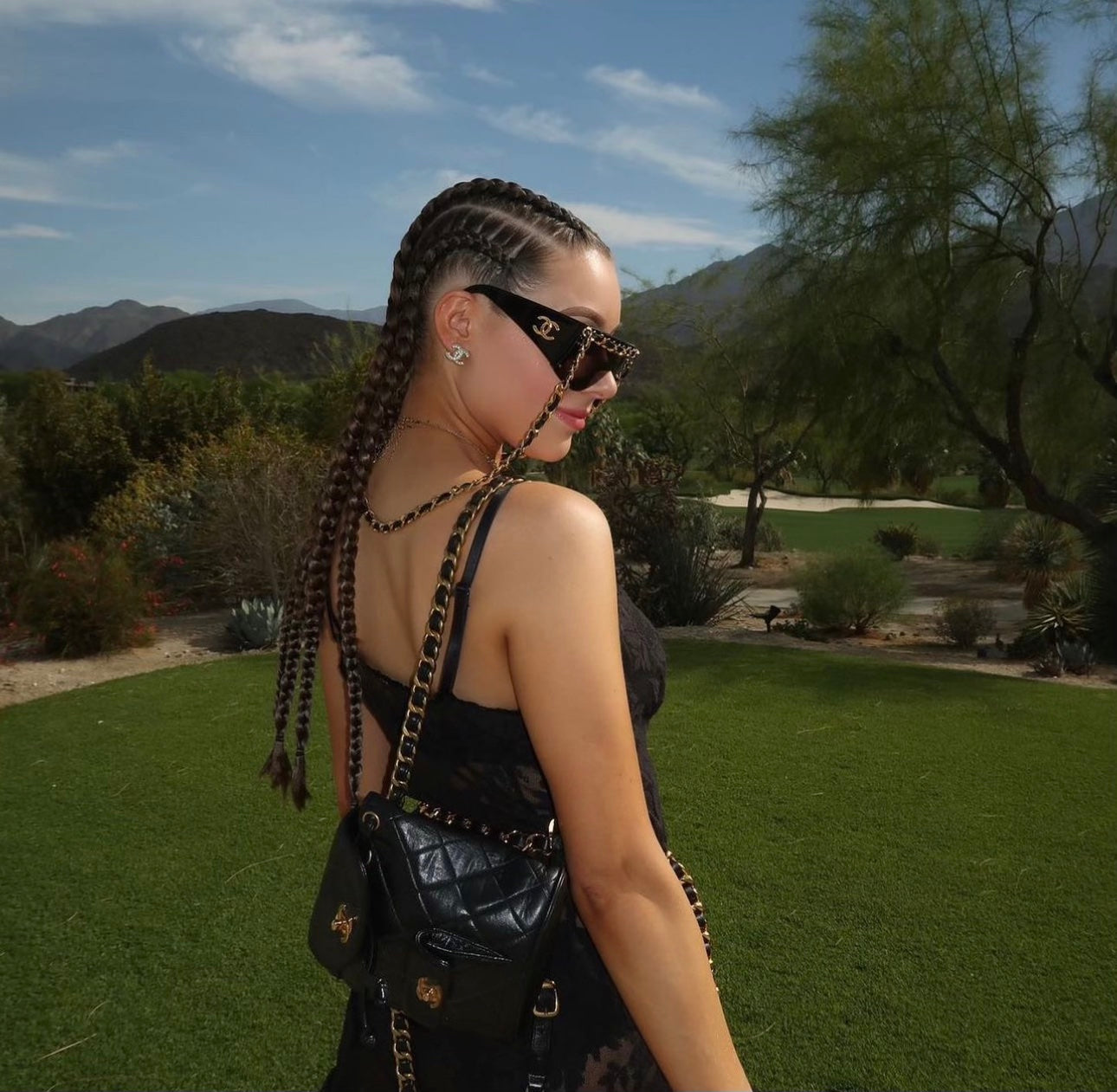 BADDIE braid style with extensions
