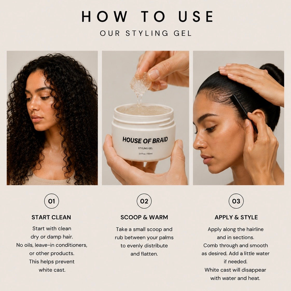 Non-Toxic Hair Styling Gel